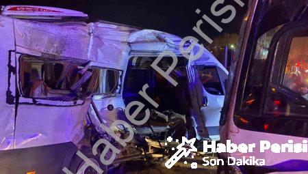 İzmir Kemalpaşa’da Korkutan Kaza: İki İşçi Servisi Çarpıştı