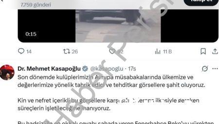 Kasapoğlu’dan Sırp Taraftarların Irkçı Eylemine Sert Kınama