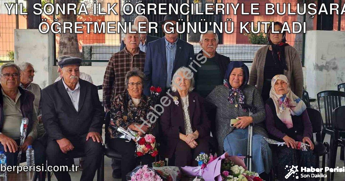 "62 Yıl Sonra İlk Öğrencileriyle Buluşarak Öğretmenler Günü'nü Kutladı" başlıklı haber için fotoreal