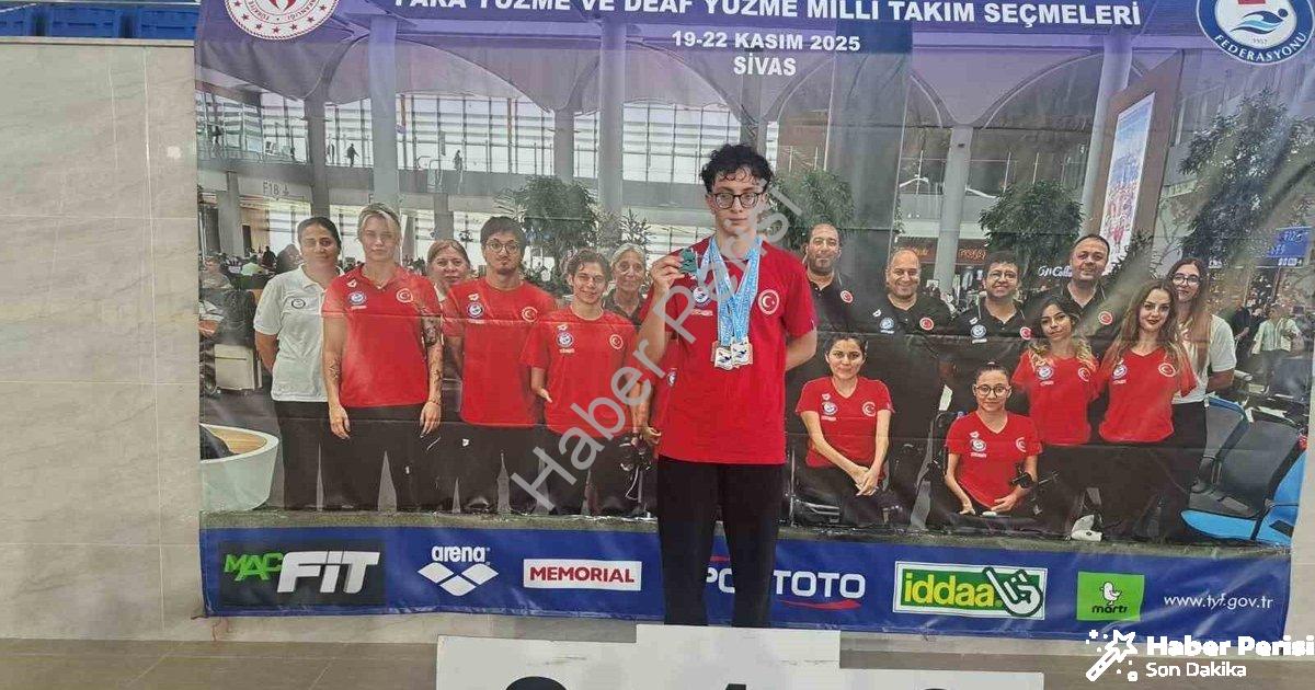 "Aydınlı Sporcu Sivas'tan Beş Madalyayla Döndü" başlıklı haber için fotorealistik, profesyonel bir h