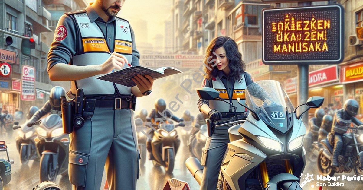 "Manisa'da Motosiklet Denetimi Bilançosu: 2 Milyon Lirayı Aşan Ceza" başlıklı haber için fotorealist