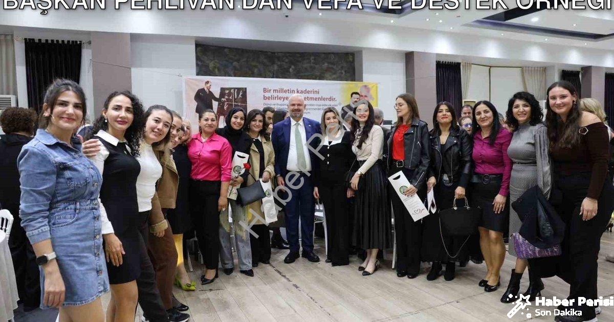 "Menemen'de Öğretmenler Günü Coşkusu: Başkan Pehlivan'dan Vefa ve Destek Örneği" başlıklı haber için