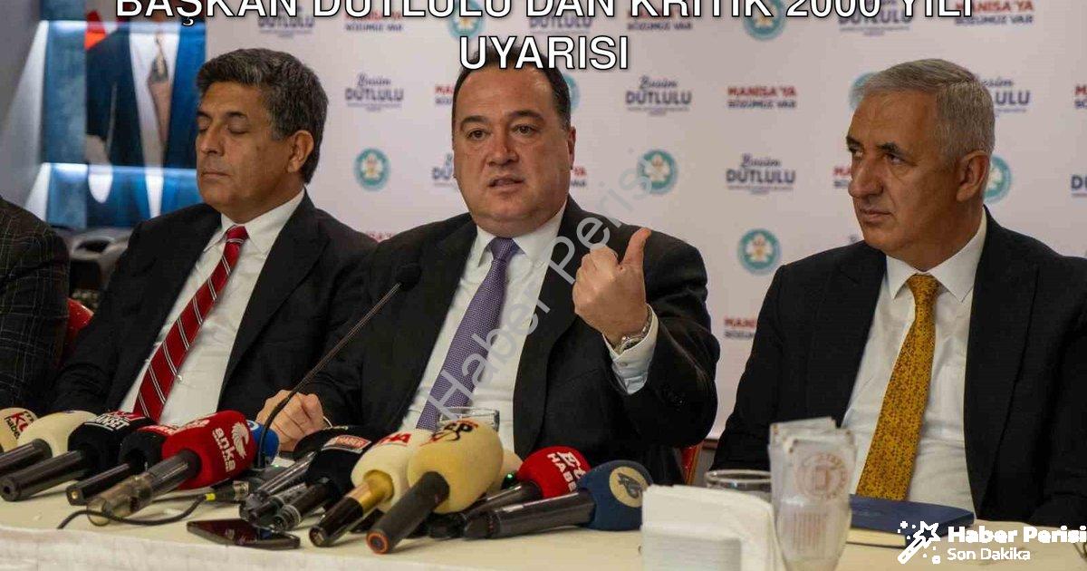 "Manisa'da Deprem ve Konut Seferberliği: Başkan Dutlulu'dan Kritik 2000 Yılı Uyarısı" başlıklı haber