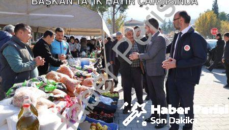 Tavas’ta Gazze İçin Gönül Seferberliği: Başkan Tatık Hayır Çarşısında