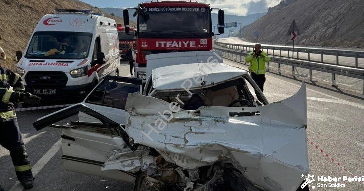 "Denizli Honaz Tüneli Çıkışında Feci Kaza: Eşi Öldü, Kendisi Ağır Yaralı" başlıklı haber için fotore