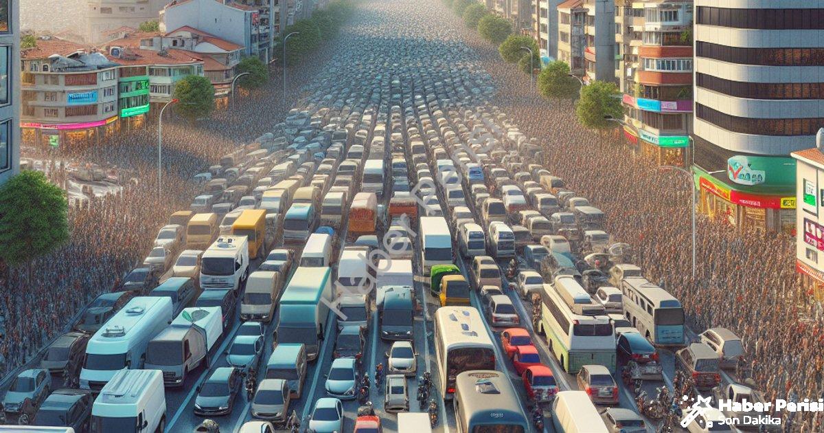"Kütahya'da Araç Sayısı Rekor Kırdı: Merkez Nüfusunu Geride Bıraktı" başlıklı haber için fotorealist