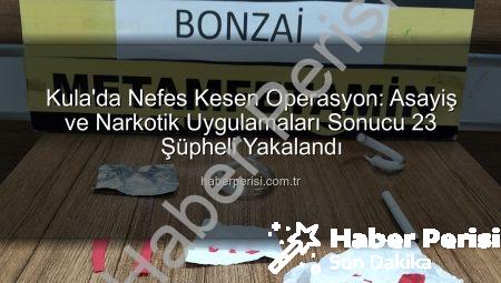 Kula’da Nefes Kesen Operasyon: Asayiş ve Narkotik Uygulamaları Sonucu 23 Şüpheli Yakalandı